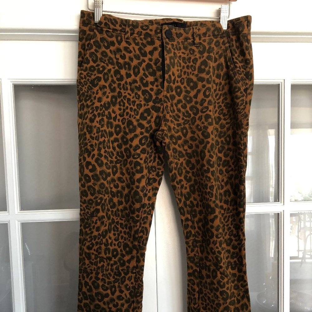 Anthropologie Leopard Stretch Pants